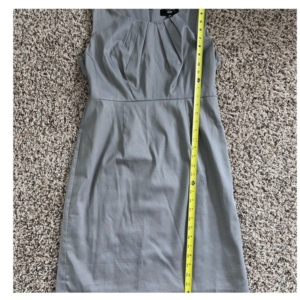 Mossimo Supply Co. Gray Sleeveless Pleated Neck Sheath Midi Dress Sz. 12 Bodycon - Picture 6 of 8